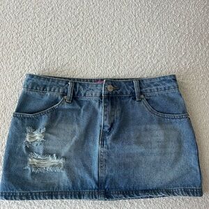Edikted Denim Mini Skirt